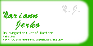 mariann jerko business card